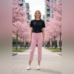 J. Jill Light Pink Authentic Fit Cropped Ankle Jeans - Size 6